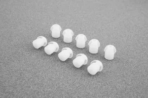 10 Pcs Replacement Mushroom Earplug Earbuds Eartips, Silicone Eartips Ear Buds For Acoustic Tube Clear Surveillance Kits Security Headset Motorola Kenwood Icom Vertex Otto HYT Hytera