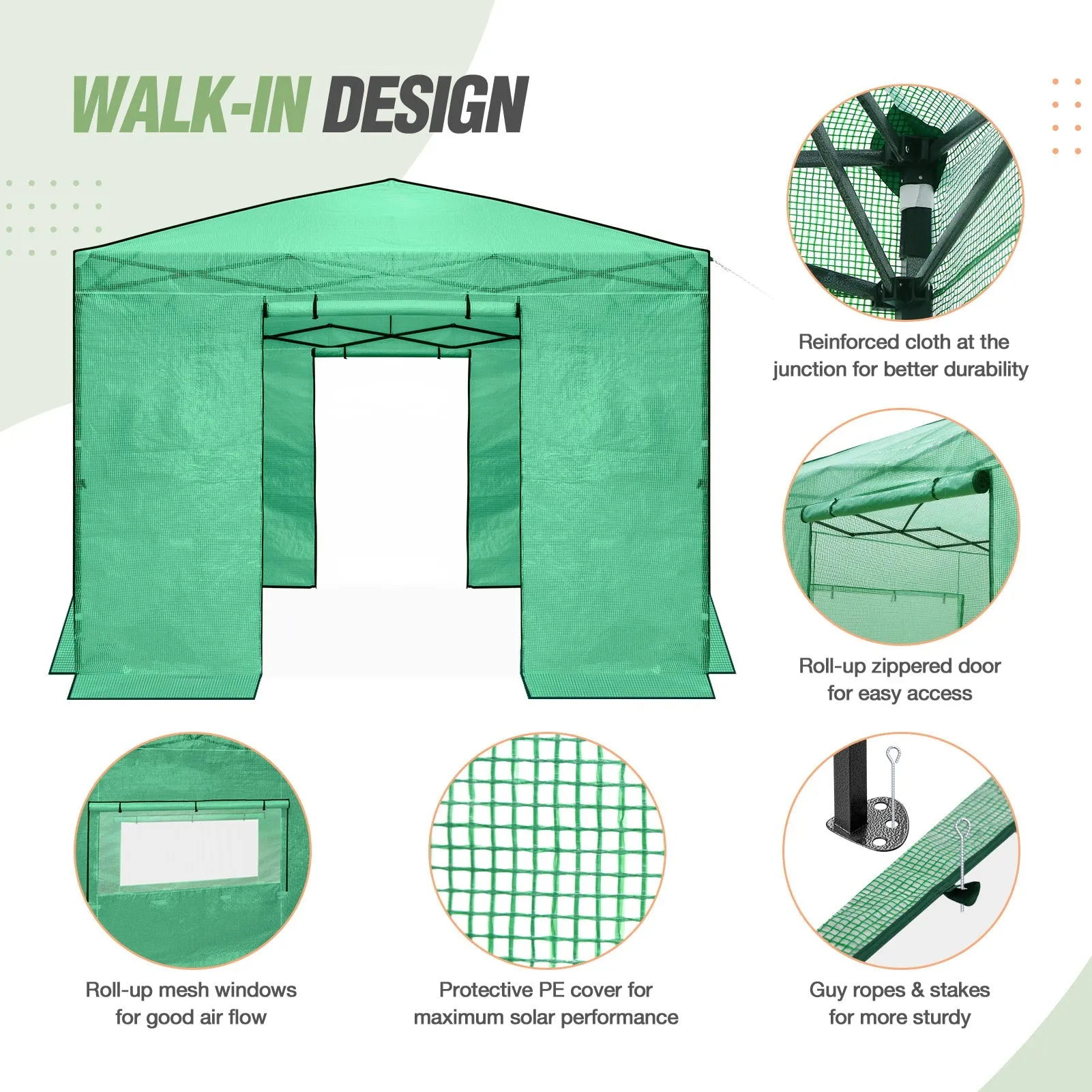 10x10 Walk In Pop Up Greenhouse