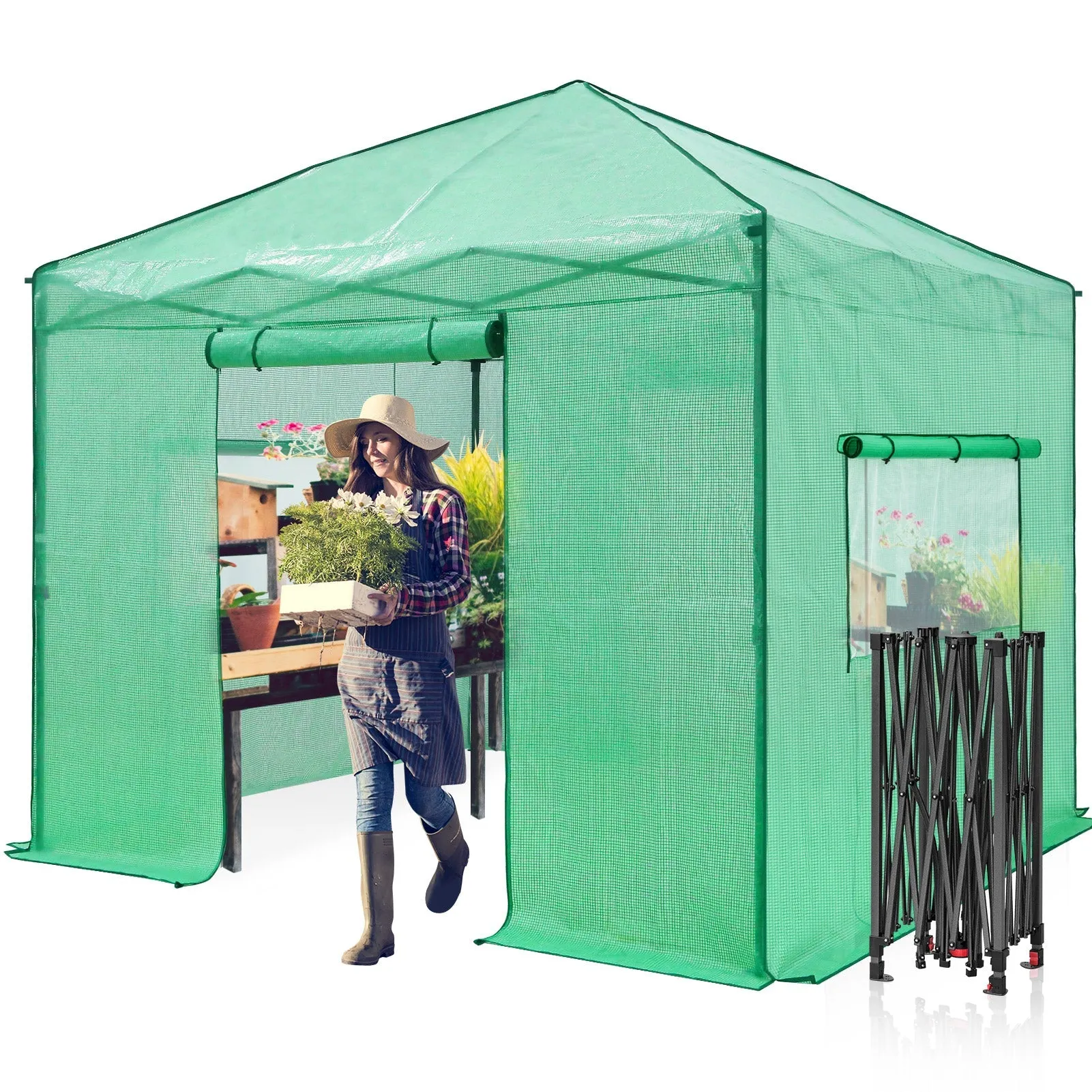 10x10 Walk In Pop Up Greenhouse