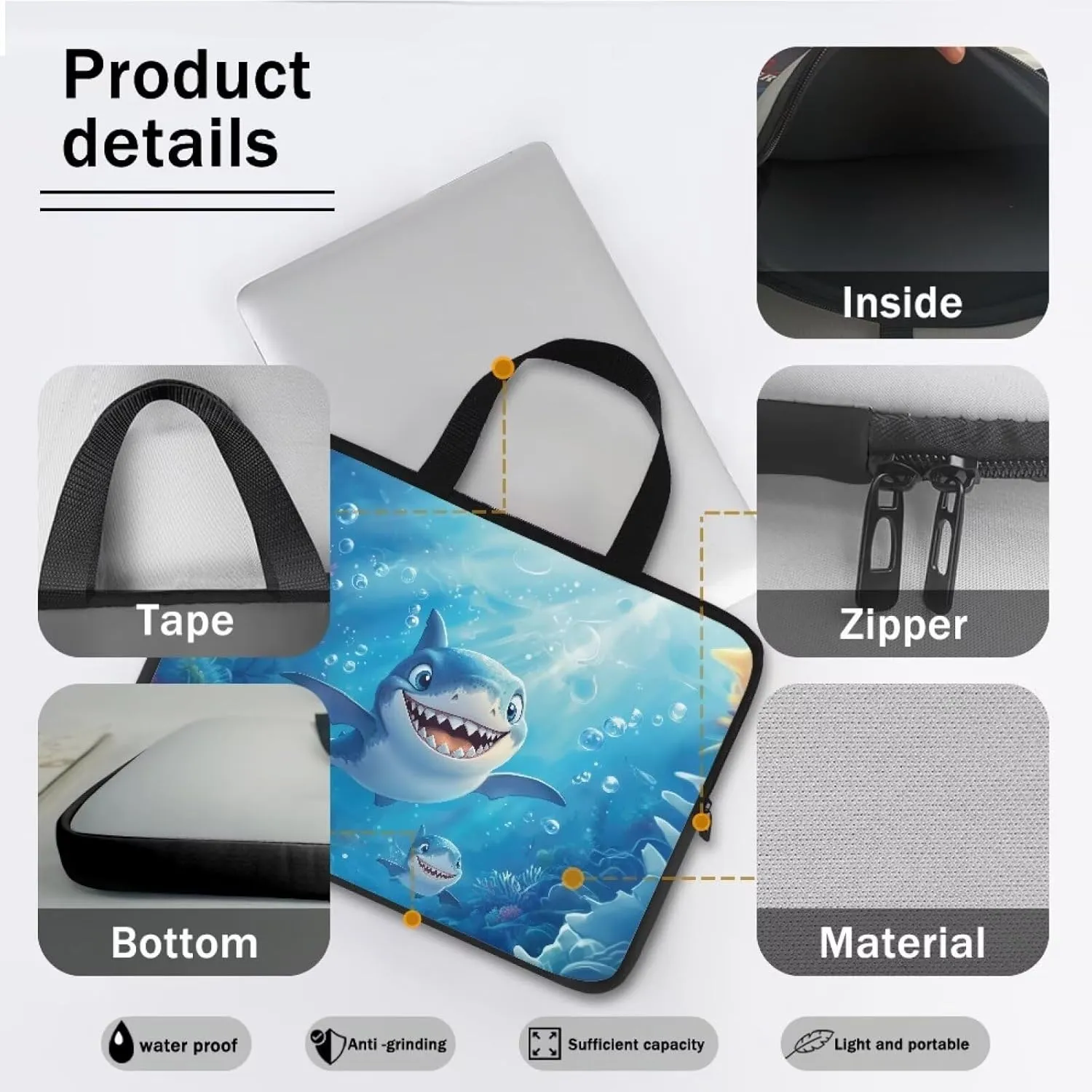15.6 17.3  Inch Laptop Carrying Case for Women Men Laptop Slevee Computer Bag Laptop Covers