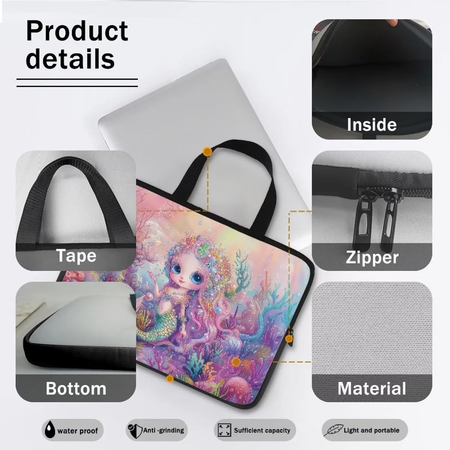 15.6 17.3  Inch Laptop Carrying Case for Women Men Laptop Slevee Computer Bag Laptop Covers