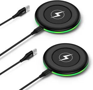 15W Google Wireless Charger for Google Pixel 9A 9Pro Fold/9 Pro XL/9/8/8A/8 Pro/7/6 Pro,2 Pack Android Fast Charging Pad Samsung Wireless Charging Station for Galaxy S25 Ultra/S24/S23/S22,iPhone 16e
