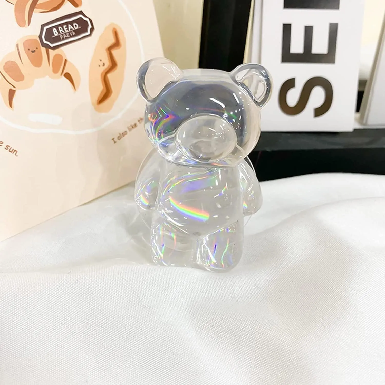 1Pc Cute Bear Shape Expandable Collapsible Mobile Phone Grip Stand Holder for Smartphone Tablet Cell Phone Accessories,Cell Phone Stands