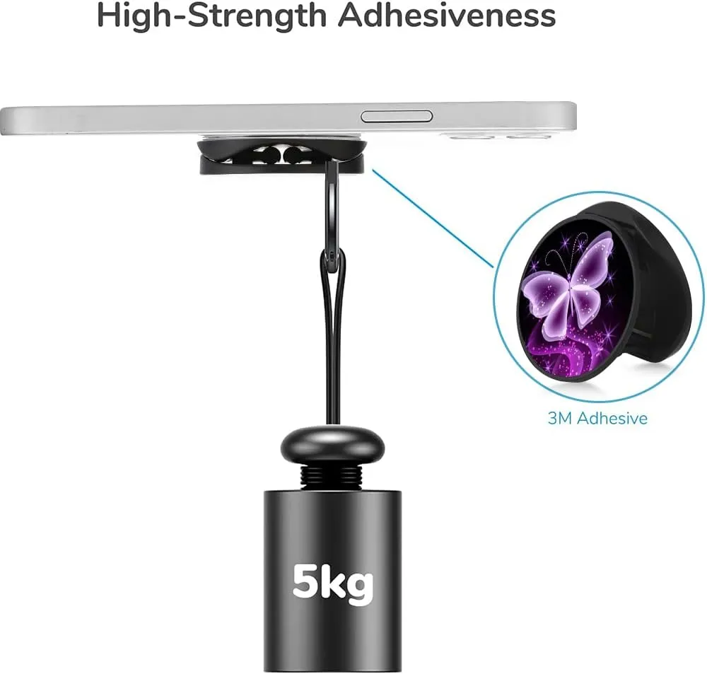 2 Pack Phone Finger Expanding Stand Holder Kickstand Hand Grip Widely Compatible with Almost All Phones and Cases- Purple Butterfly&Blue Butterfly