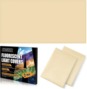 2 Pcs Fluorescent Light Covers - 4 x 2 Feet Covers for Ceiling Lights, Magnetic Light Filters for Classroom, Office, Hospitals, Home