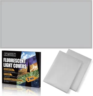 2 Pcs Fluorescent Light Covers - 4 x 2 Feet Covers for Ceiling Lights, Magnetic Light Filters for Classroom, Office, Hospitals, Home