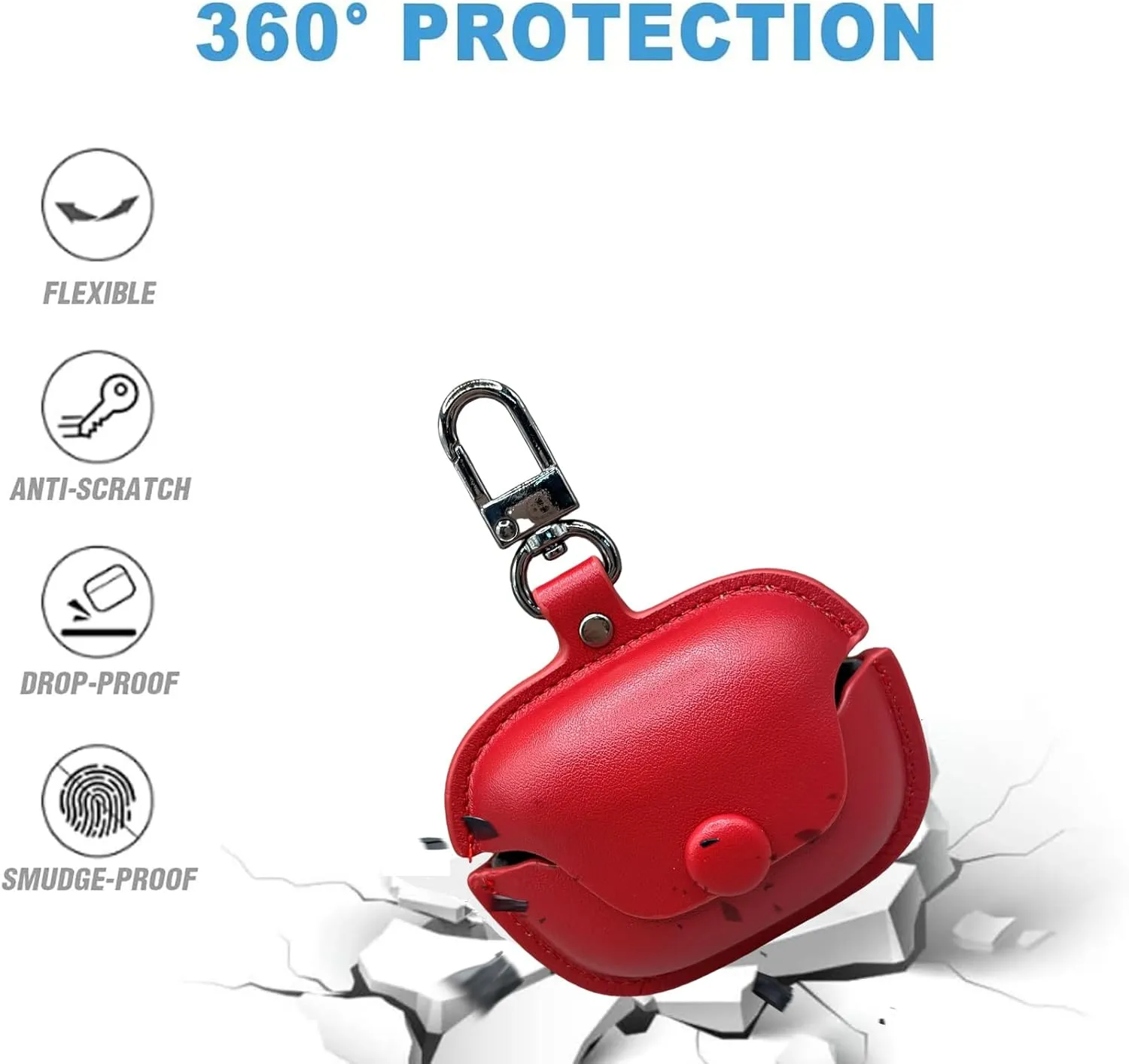 [3 in 1] TSVSXS Case Compatible with Bose Ultra Open Earbuds, Soft Leather Shockproof Protective Cover for Bose Open Ear Wireless Earbuds with Cleaning Kit