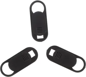 3pcs Black Webcam Privacy Shutter Lens Caps for Laptop Cover Camera Protector Web Covers Protectors Data Privacy Easy to Apply and Remove