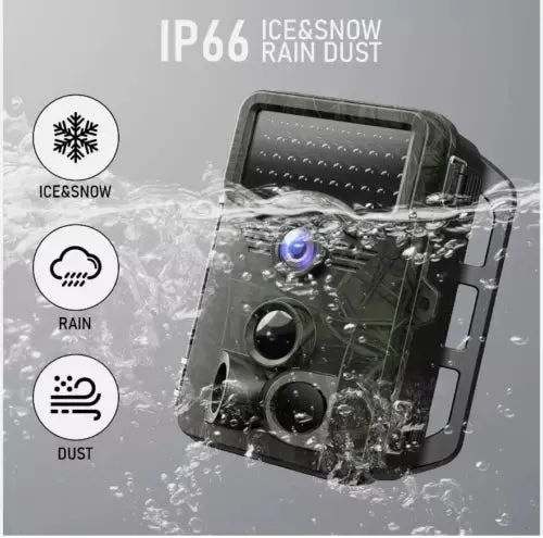 4K Trail Camera, 32MP, Night Vision, Motion Detection, Waterproof