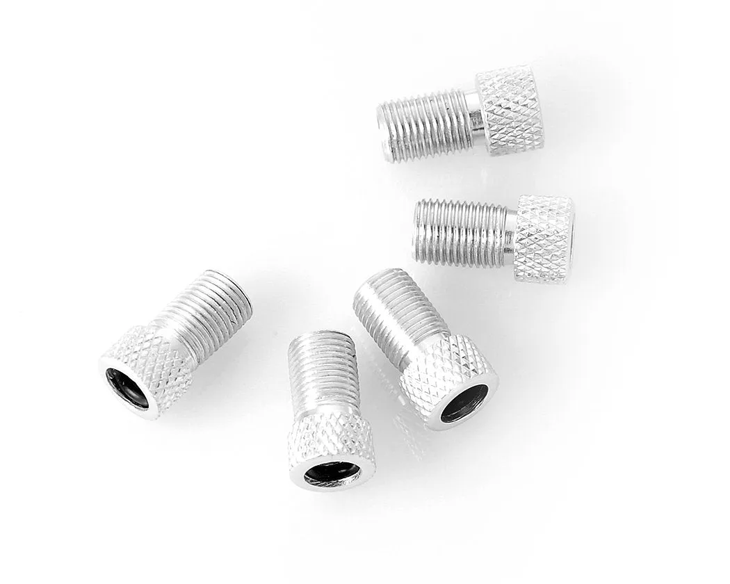 5Pcs Presta to Schrader Fixie Bike Tire Tube Pump Valve Adapter-Silver