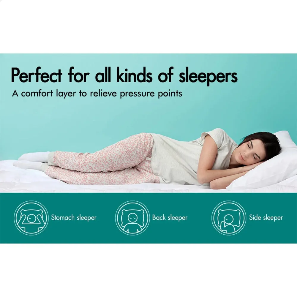 7Cm Bamboo Mattress Topper Protector Cover Single