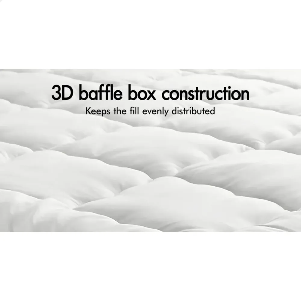 7Cm Bamboo Mattress Topper Protector Cover Single
