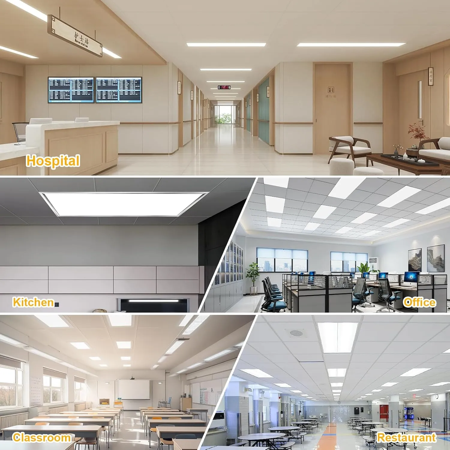 8 Pack Replacement Fluorescent Light Cover Panels, Flat Clear Acrylic Prismatic Ceiling Lights Cover Plate, Ceiling Light Replacement Panel for Overhead Lighting Fixtures(22.5" x 46.5"x 0.1")