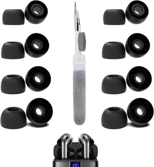 8 Pairs Replacement Earbud Tips Compatible with TAGRY X08/X88 True Wireless Earbuds, Silicone Ear Tips, Fits in Case, XS/S/M/L, with 3-in-1 Cleaner Kit