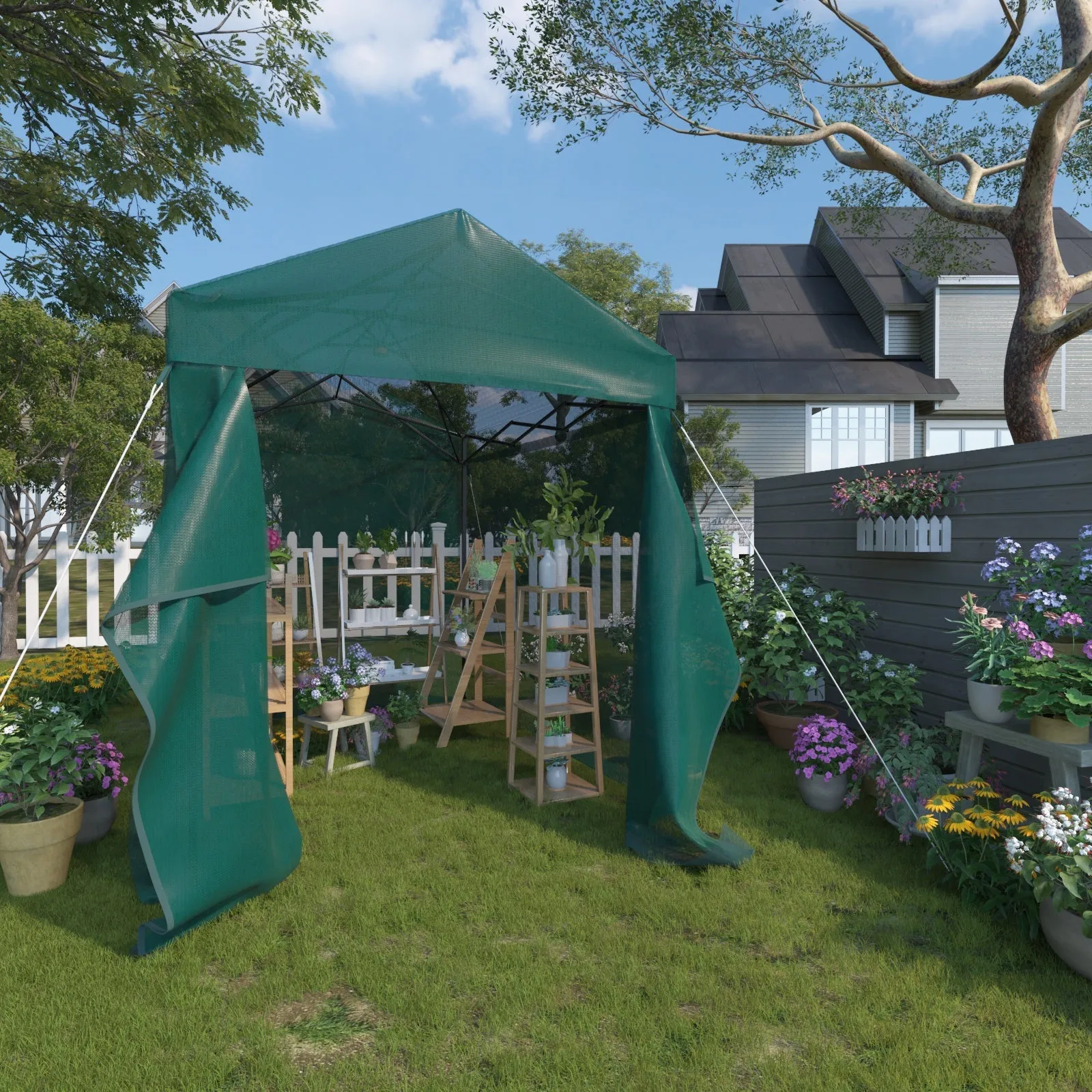 8x6 Walk-in Shade Cloth Cover Pop Up Greenhouse