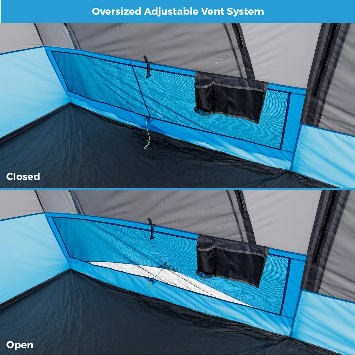 9 Person Lighted Instant Cabin Tent 14’ x 9’