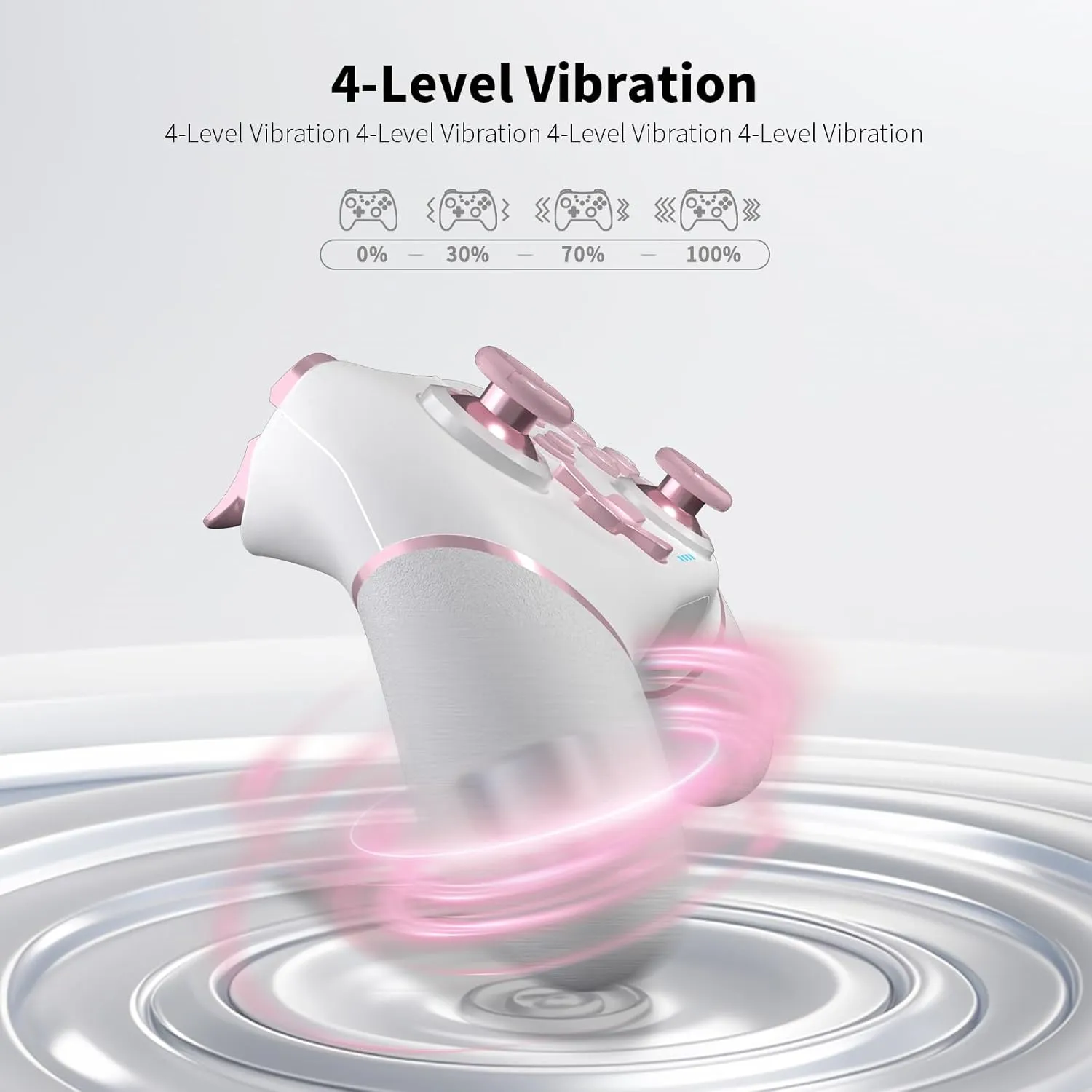 AceGamer 2 pack Wireless Controller for Nintendo Switch/Lite/OLED, Dual Vibration/Turbo/Ergonomic ! (White and Pink)