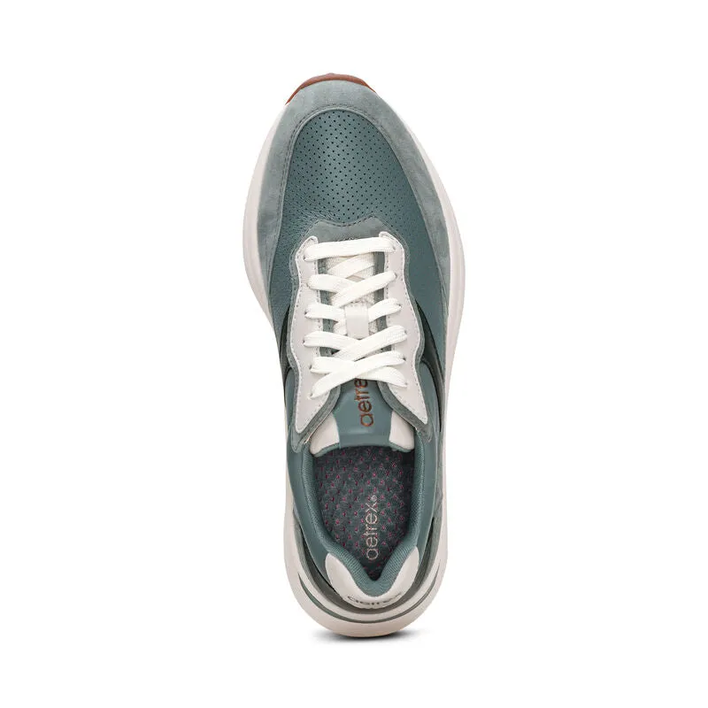 Aetrex Emily Womens Lace Up Sneaker Mint