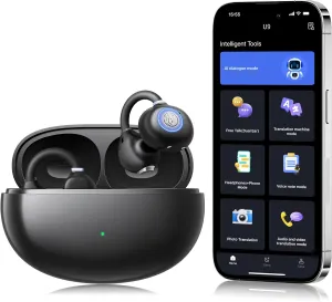 AI Language Translator Earbuds, 163 Languages & Accents Translation Earbuds Real Time, Bluetooth 5.4 Wireless Headphones Two Way Translator Device Ideal for Travel Business Office Learning