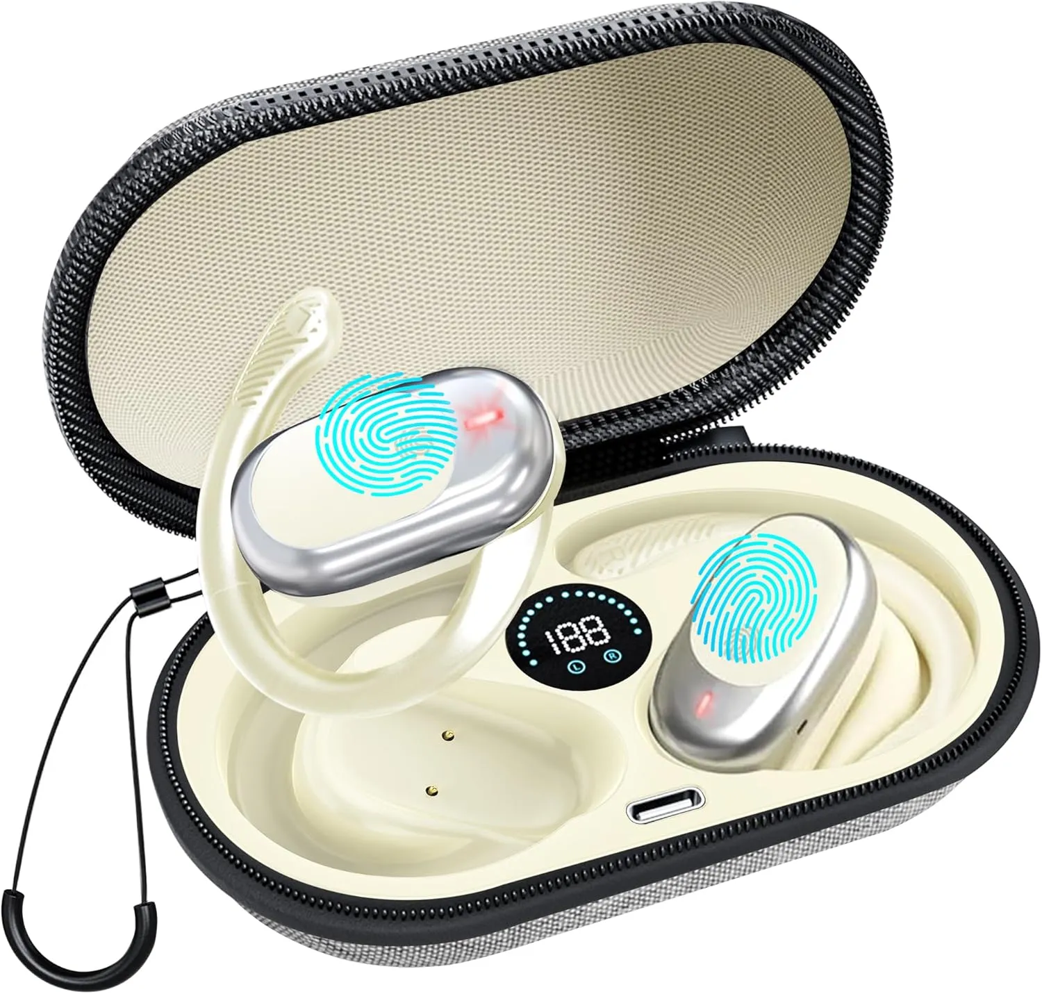 AI OWS Language Translation Earbuds, 3-in-1 Translator Wireless Earbuds with 144 Language Real-Time Translation Device Long Life and HiFi Sound, Suitable for Travel Business Learning
