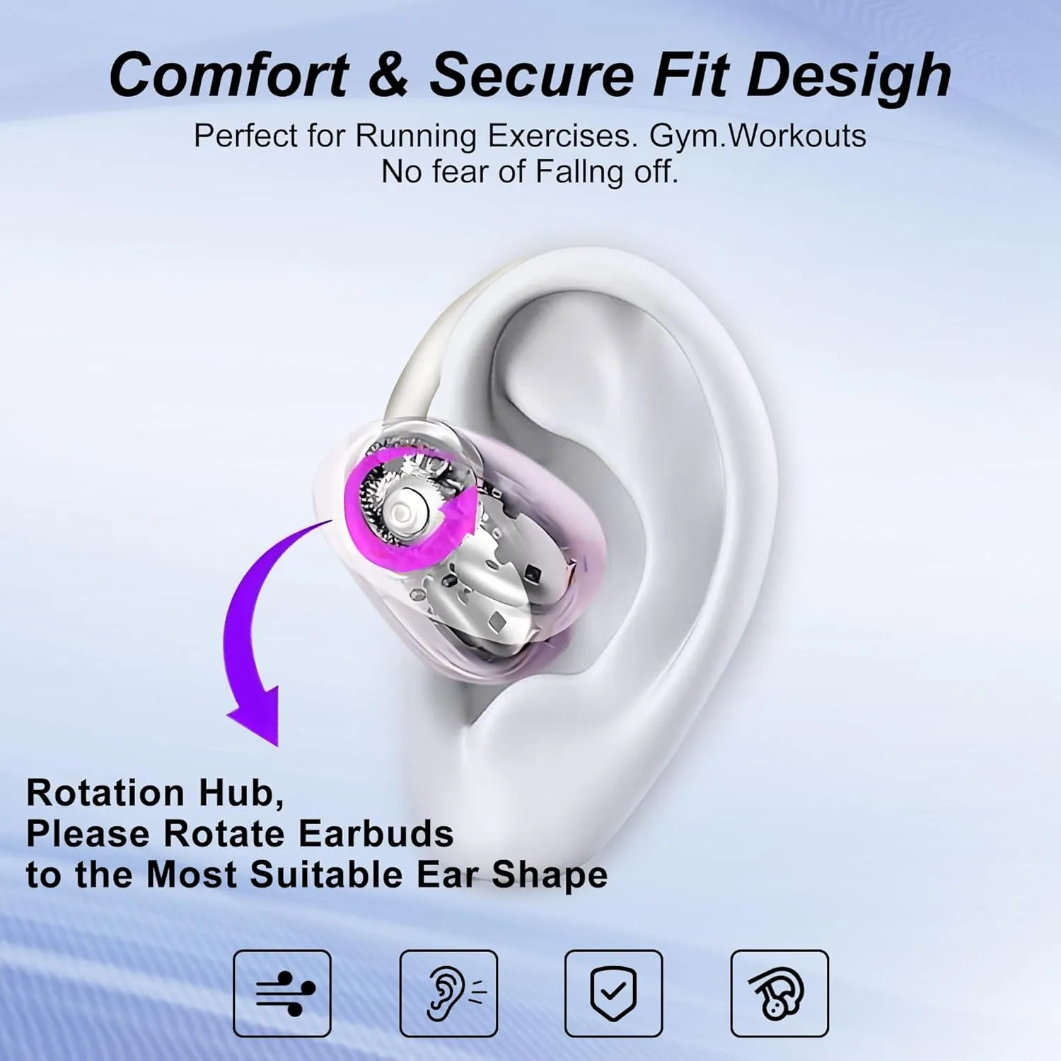 AI OWS Language Translation Earbuds, 3-in-1 Translator Wireless Earbuds with 144 Language Real-Time Translation Device Long Life and HiFi Sound, Suitable for Travel Business Learning