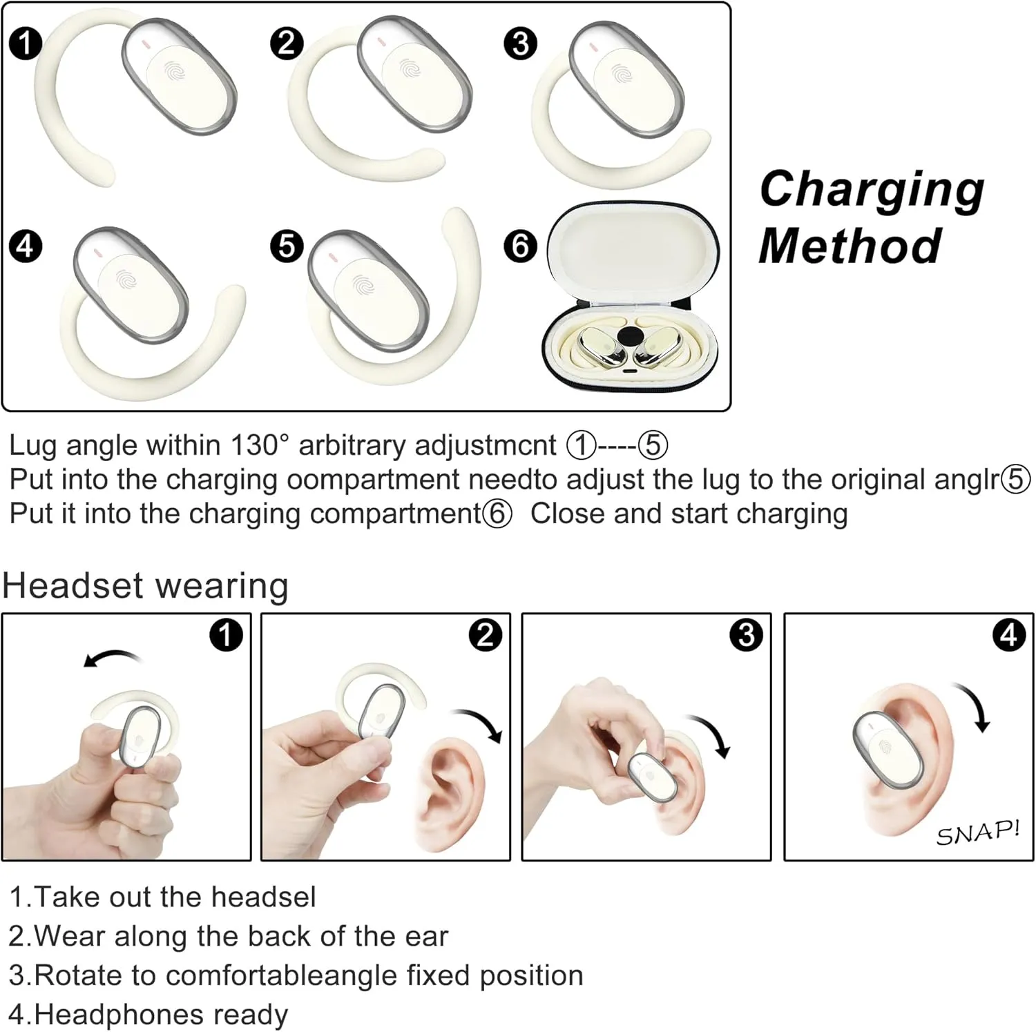 AI OWS Language Translation Earbuds, 3-in-1 Translator Wireless Earbuds with 144 Language Real-Time Translation Device Long Life and HiFi Sound, Suitable for Travel Business Learning