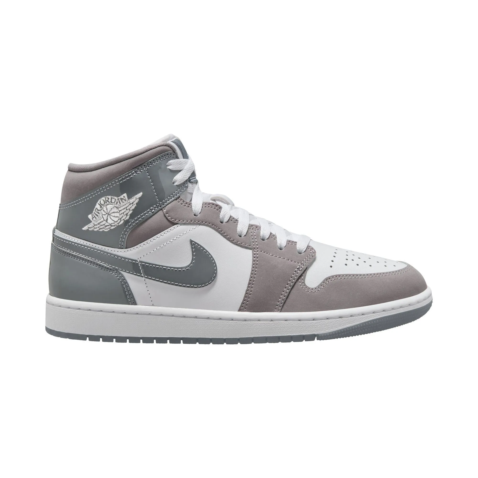 Air Jordan 1 Mid SE White/Cool Grey-Medium Grey