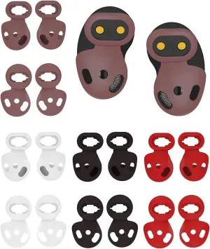 ALXCD Fit in Case Covers Wingtips Compatible with Galaxy Buds Live, S/L 2 Sizes 8 Pairs Anti Slip Wingtips Eartips Covers Fit in Case, Compatible with Galaxy Buds Live SM-R180 8 Pairs 4 Colors