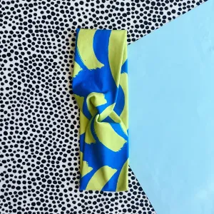 Arch Nemesis Lime & Blue Wide Twist Headband