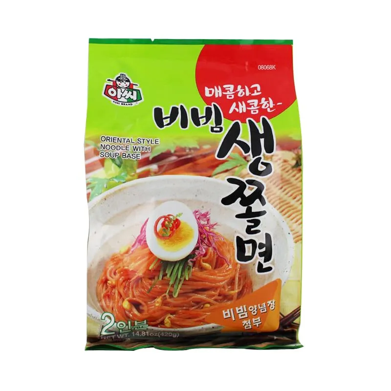 Assi Korean Mixed Noodles with Sauce, 210g x 2 Bags per Pack