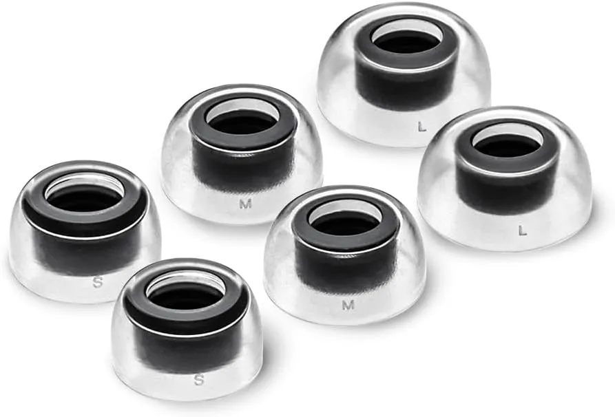 AZLA SednaEarfit Crystal for Bose Earbuds 3 Pair - Bose Earbuds Replacement Tips - Compatible with Quietcomfort Ultra Earbuds, QC Earbuds II (S-M-L)