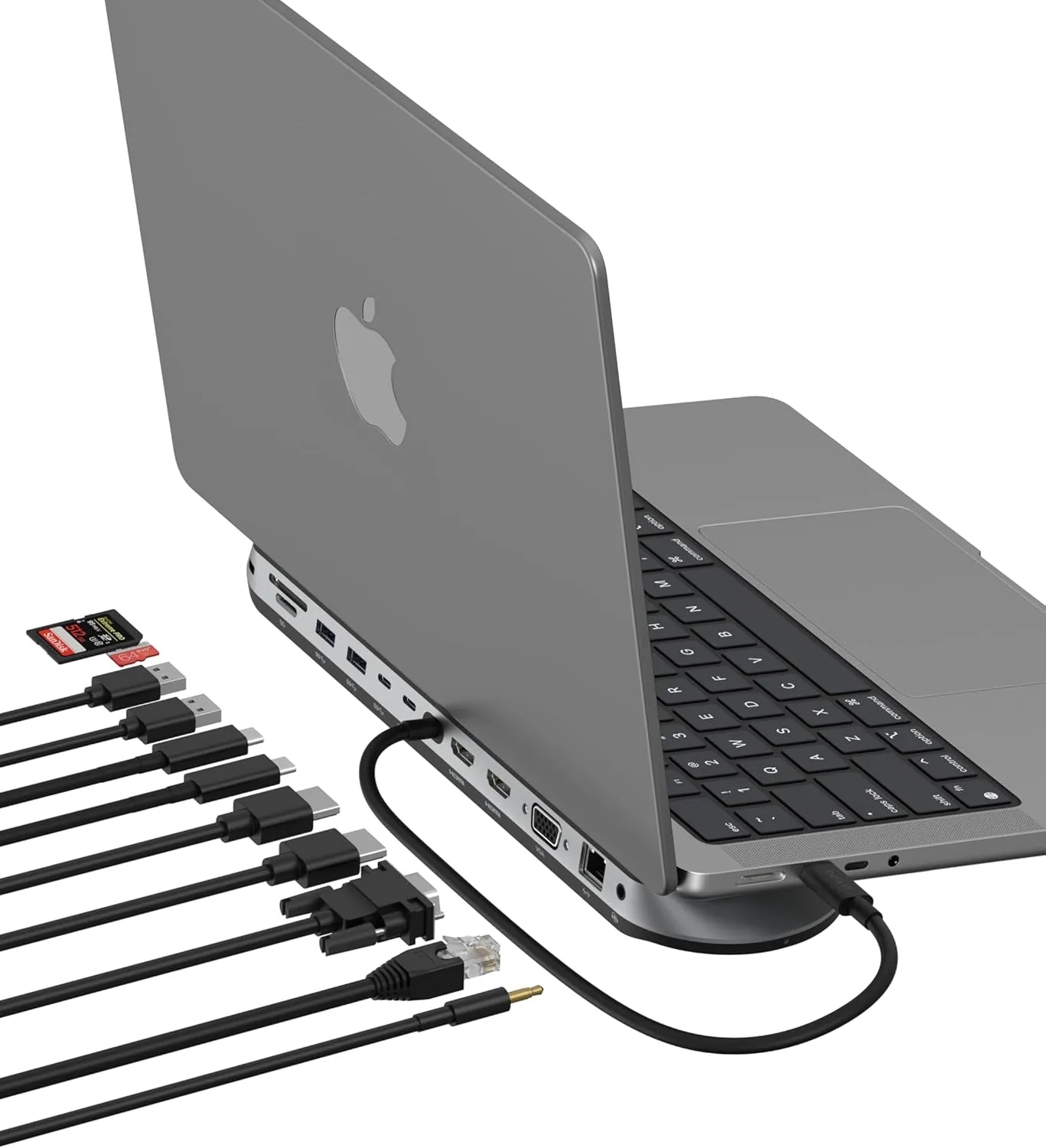 Belkin Connect 11-in-1 Universal USB-C Pro Dock w/ 3-Monitor Support, Silicon Motion Technology - Works with Mac, Windows, and Chromebook - 100W PD w/ 10Gbps Transfer Speeds & 2.5Gbps Ethernet - Grey