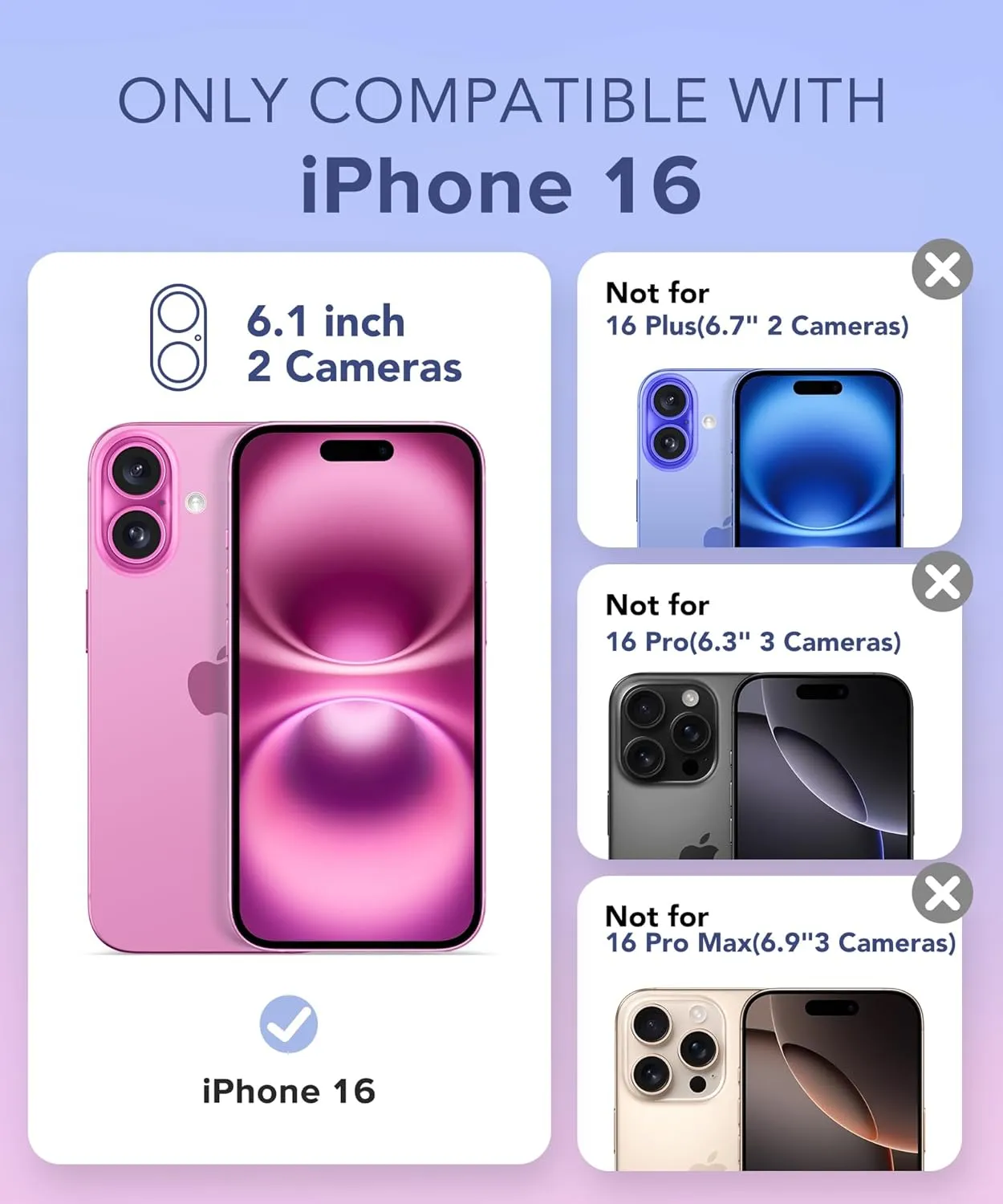 BERFY Compatible with iPhone 16 Case Glitter, [3 in 1] with Screen Protector   Camera Lens Protector, [Non-Yellowing] Clear Sparkle Slim Shockproof Hard Phone Cover for Women 6.1", Shiny Clear