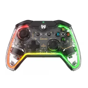BIGBIG WON Rainbow Lite RGB PC Wired Controller, 0 Deadzone Joystick, Custom Buttons, Macro, Turbo, Dual Shock Controller for Switch/PC Windows10/11 & PS4 via R90