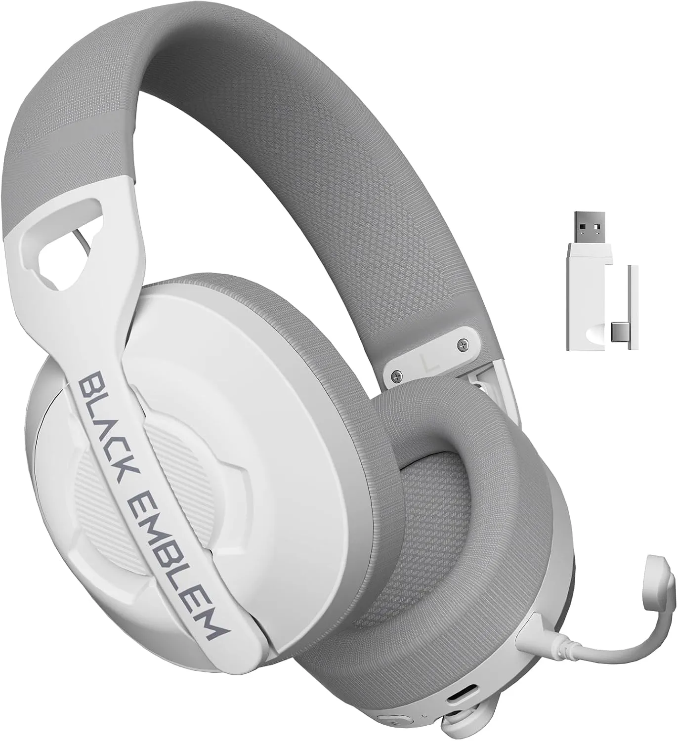 Black Emblem X2 Wireless Gaming Headset 2.4GHz Headset with Up to 50 Hours Battery, Breathable Earcups, Lossless Audio, Low Latency, Removable Mic Headsets for IPone 16/Android/PS/Switch