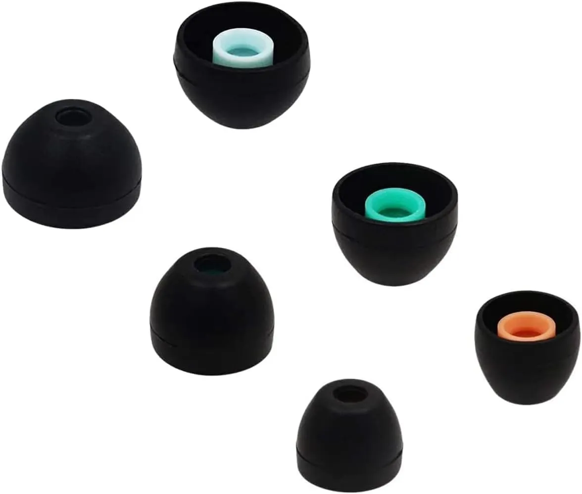 BLUEWALL Ear Tips eartips Earbuds Tips Compatible with Sony WF-1000XM5, Fit in Case Earbuds Slicone Tip Compatible with Sony WF-1000XM5 6 Pairs SML Black