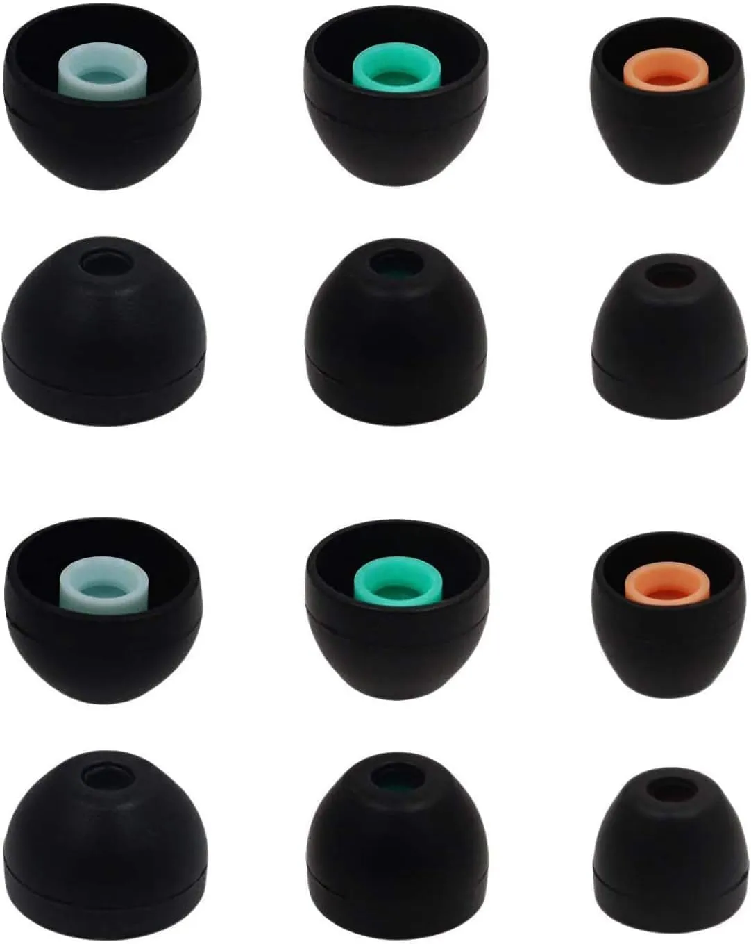 BLUEWALL Ear Tips eartips Earbuds Tips Compatible with Sony WF-1000XM5, Fit in Case Earbuds Slicone Tip Compatible with Sony WF-1000XM5 6 Pairs SML Black