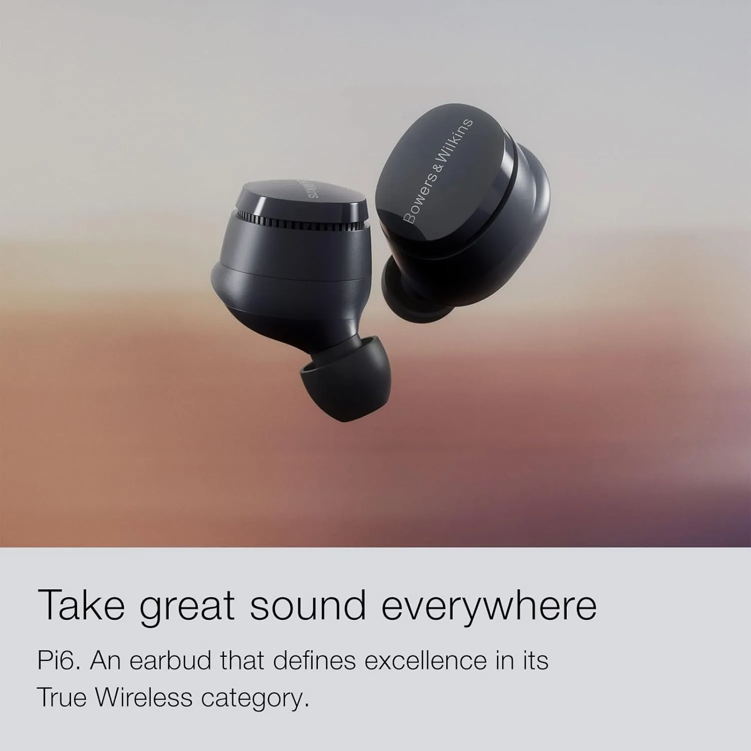 Bowers & Wilkins Pi6 Wireless Earbuds (Forest Green), in-Ear Bluetooth Earphones with aptX Adaptive & 12mm Drivers, Bespoke Active Noise Cancelling Earbuds, 3 Built-in Mics, 15-Min Quick Charging