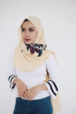 Bubble chiffon floral  printed Shawls Designs