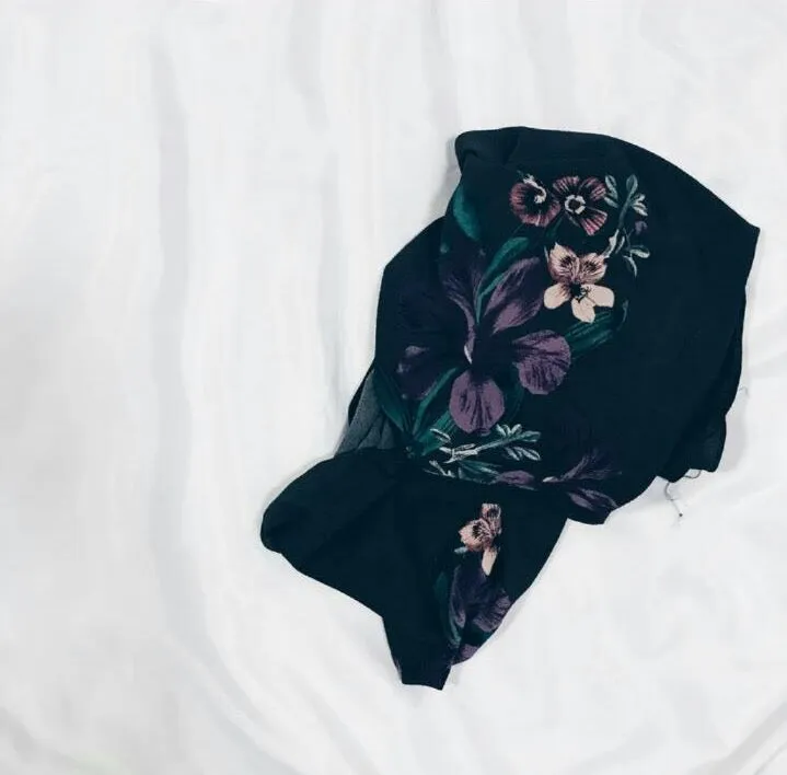 Bubble chiffon floral  printed Shawls Designs