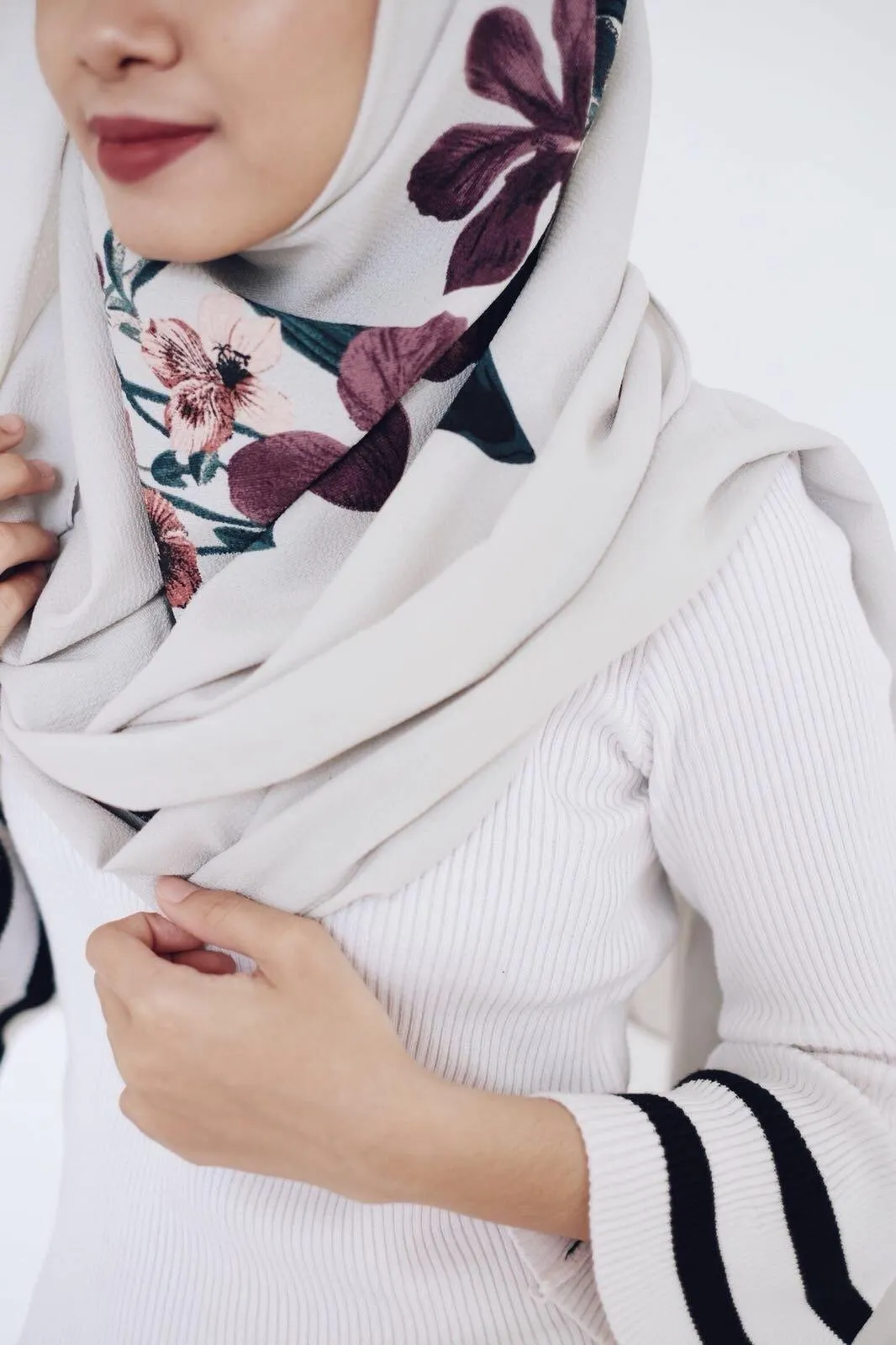 Bubble chiffon floral  printed Shawls Designs