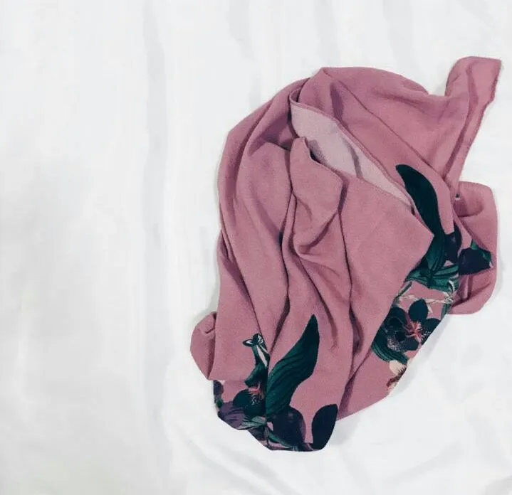 Bubble chiffon floral  printed Shawls Designs