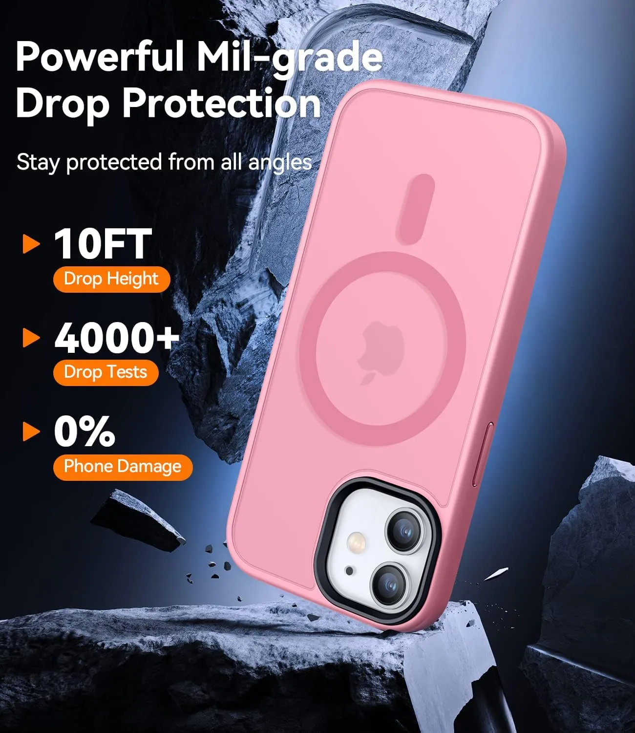 CANSHN Magnetic Compatible with iPhone 11 Case [Compatible with Magsafe] [Translucent Matte] Slim Thin Shockproof Protective Bumper Cover Phone Case Cover 6.1 Inch - Pink