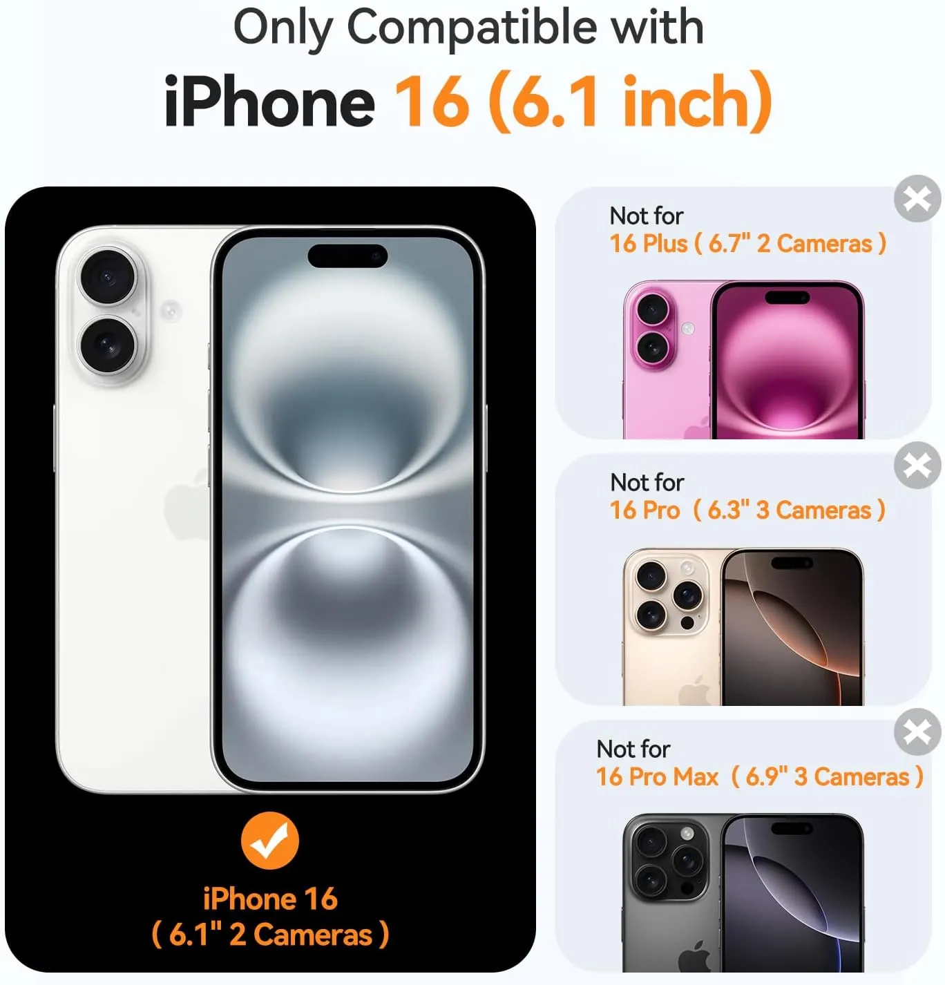 CANSHN Magnetic for iPhone 16 Case Clear, Upgraded [Full Camera Protection] [Compatible with Magsafe] Non-Yellowing Protective Shockproof Bumper - Clear