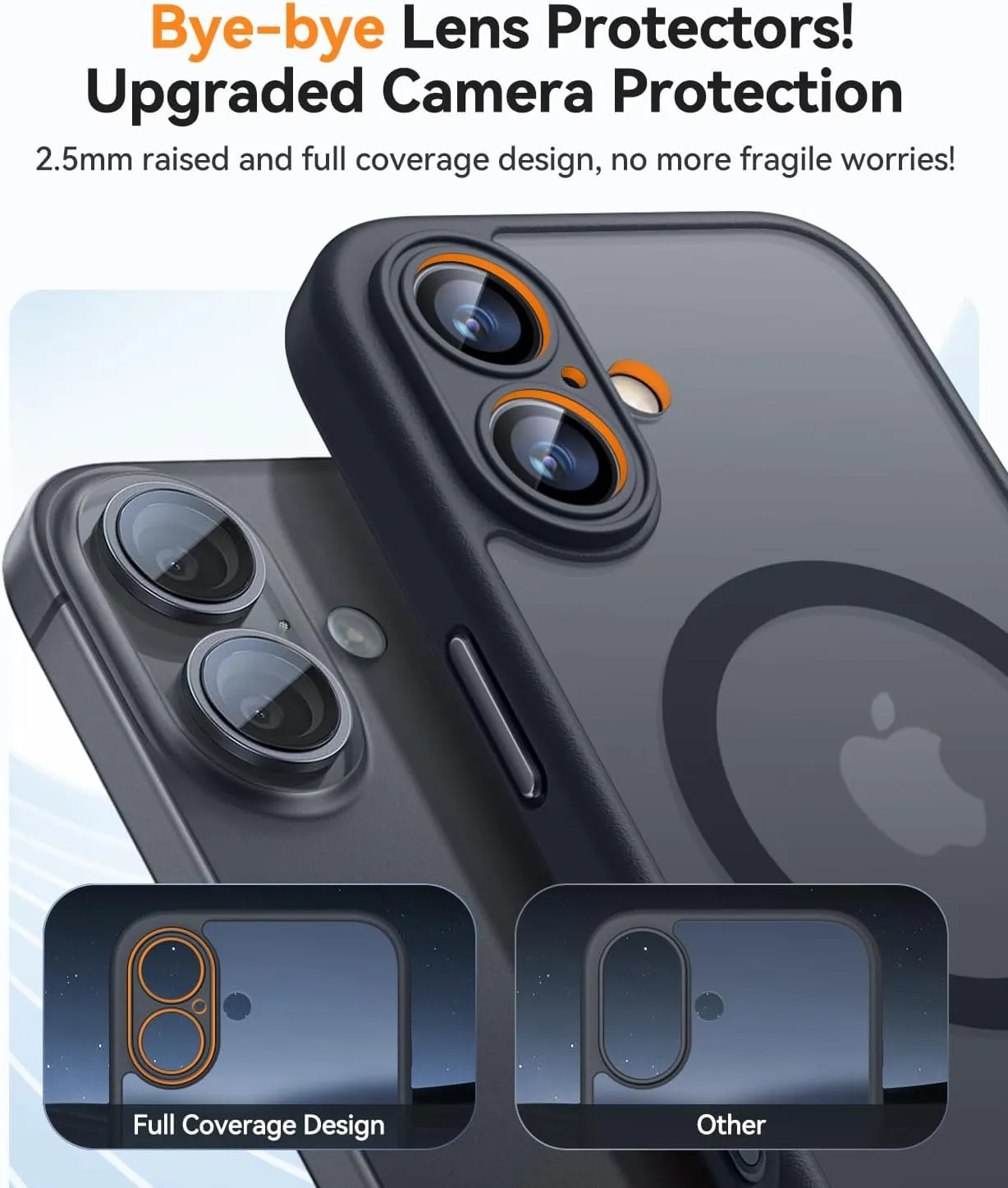 CANSHN Magnetic for iPhone 16 Case, Upgraded [Full Camera Protection] [Compatible with Magsafe] [Translucent Matte] Shockproof Protective Phone Case for iPhone 16 - Black