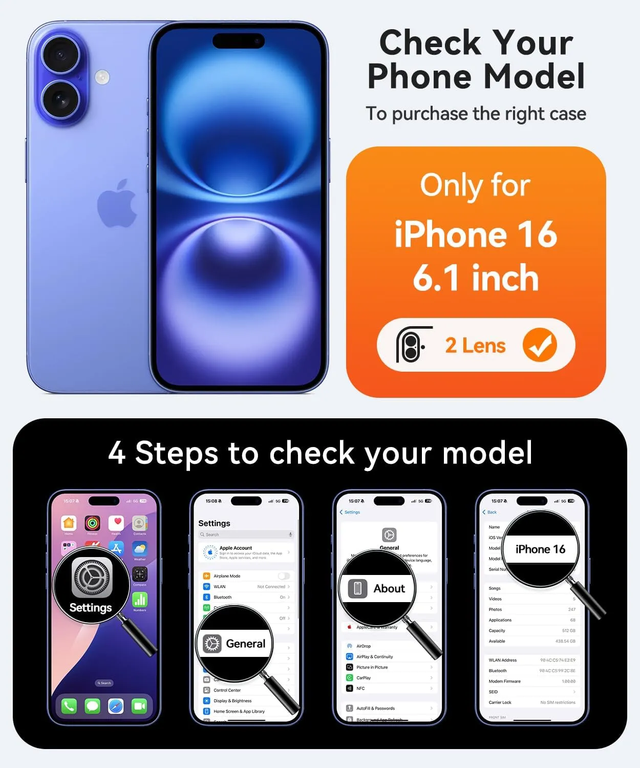 CANSHN Magnetic for iPhone 16 Case, Upgraded [Full Camera Protection] [Compatible with Magsafe] [Translucent Matte] Shockproof Protective Phone Case for iPhone 16 - Hot Pink