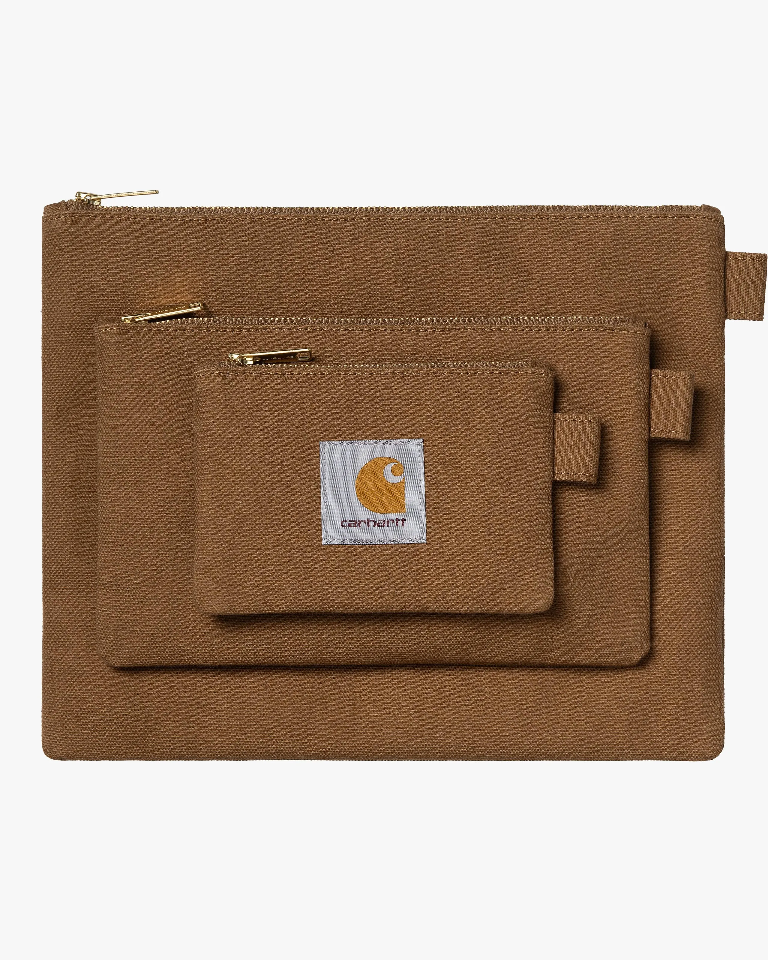 Carhartt WIP Canvas Pouch Set - Hamilton Brown