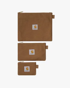 Carhartt WIP Canvas Pouch Set - Hamilton Brown