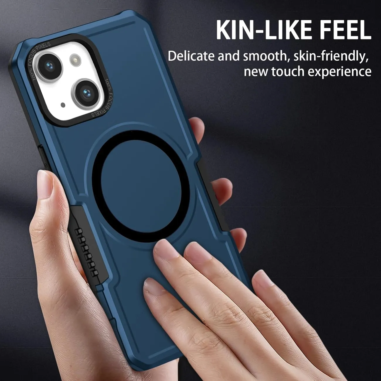 Case for iPhone 11 Case with Tempered Glass Screen Protector, [Compatible with MagSafe] Military-Grade Shockproof Protective Phone Cover for iPhone 11 Blue