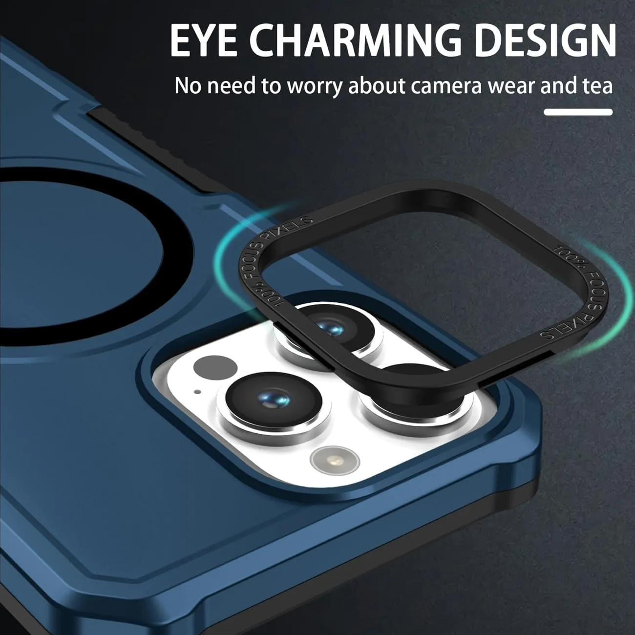 Case for iPhone 11 Case with Tempered Glass Screen Protector, [Compatible with MagSafe] Military-Grade Shockproof Protective Phone Cover for iPhone 11 Blue